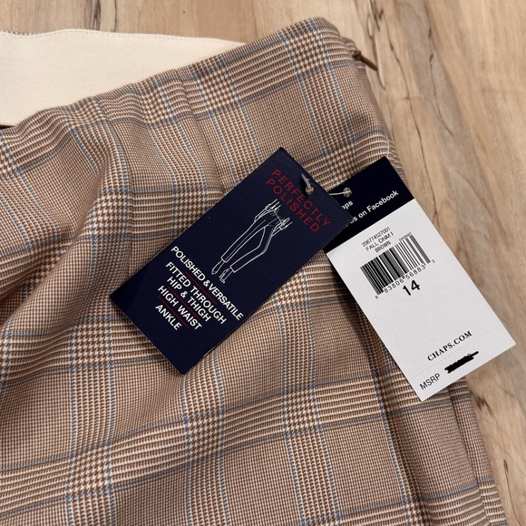 NWT Chaps Perfectly Polished Ankle Trousers Dress Pants size 14 - Picture 2 of 6